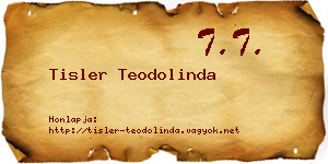 Tisler Teodolinda névjegykártya